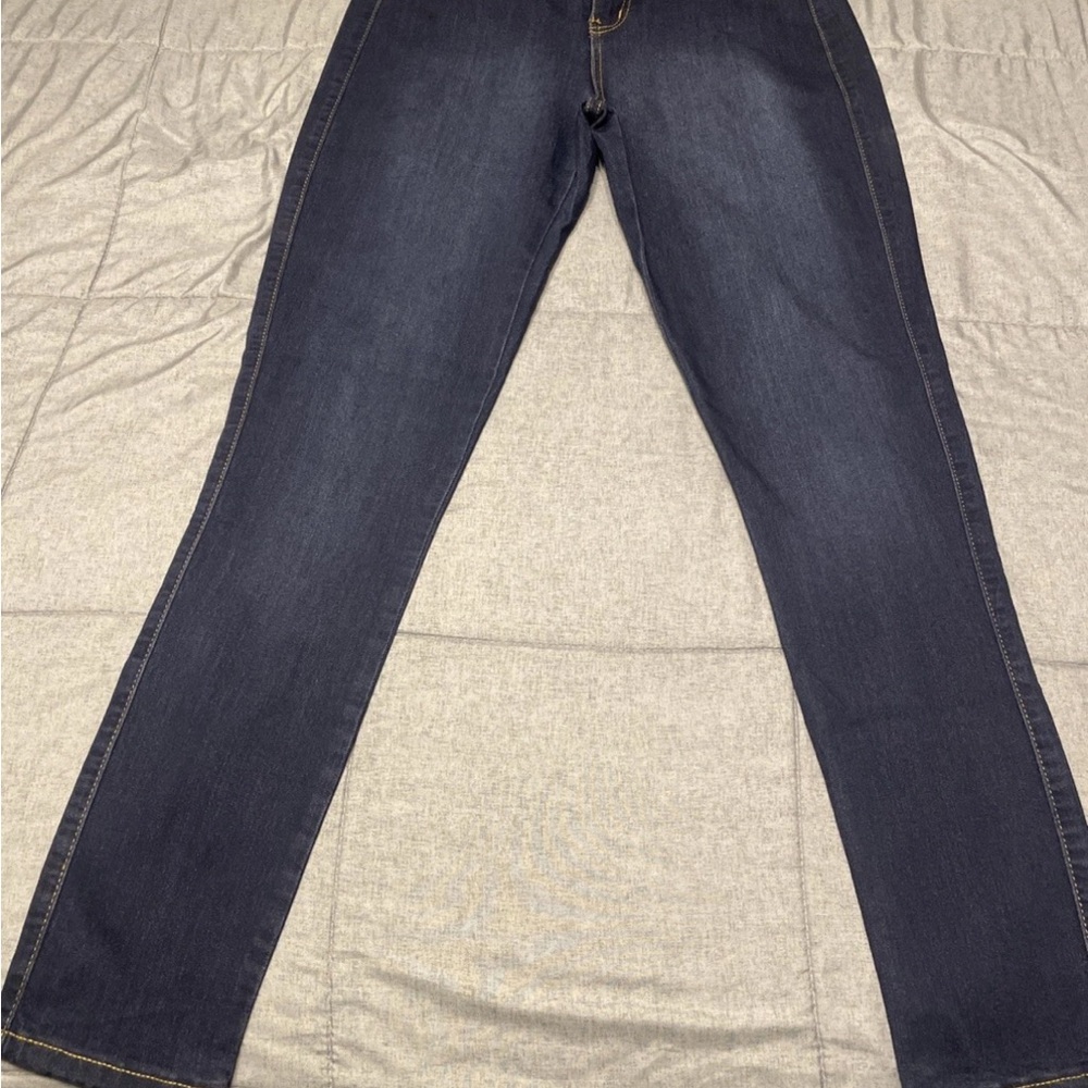 Fashion Nova Dark Blue Straight Leg Jeans